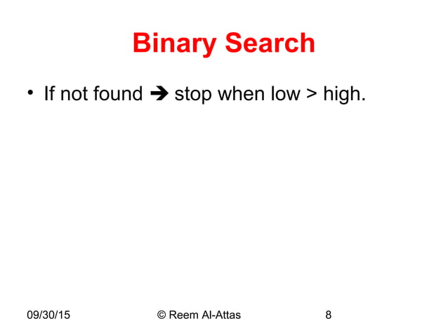 Linear Search & Binary Search | PPT