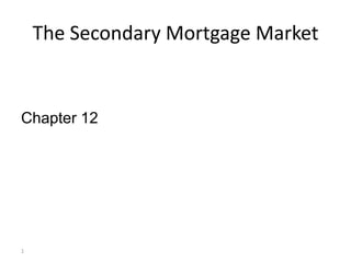 The Secondary Mortgage Market


Chapter 12




1
 