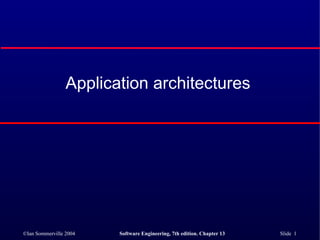 Application architectures 