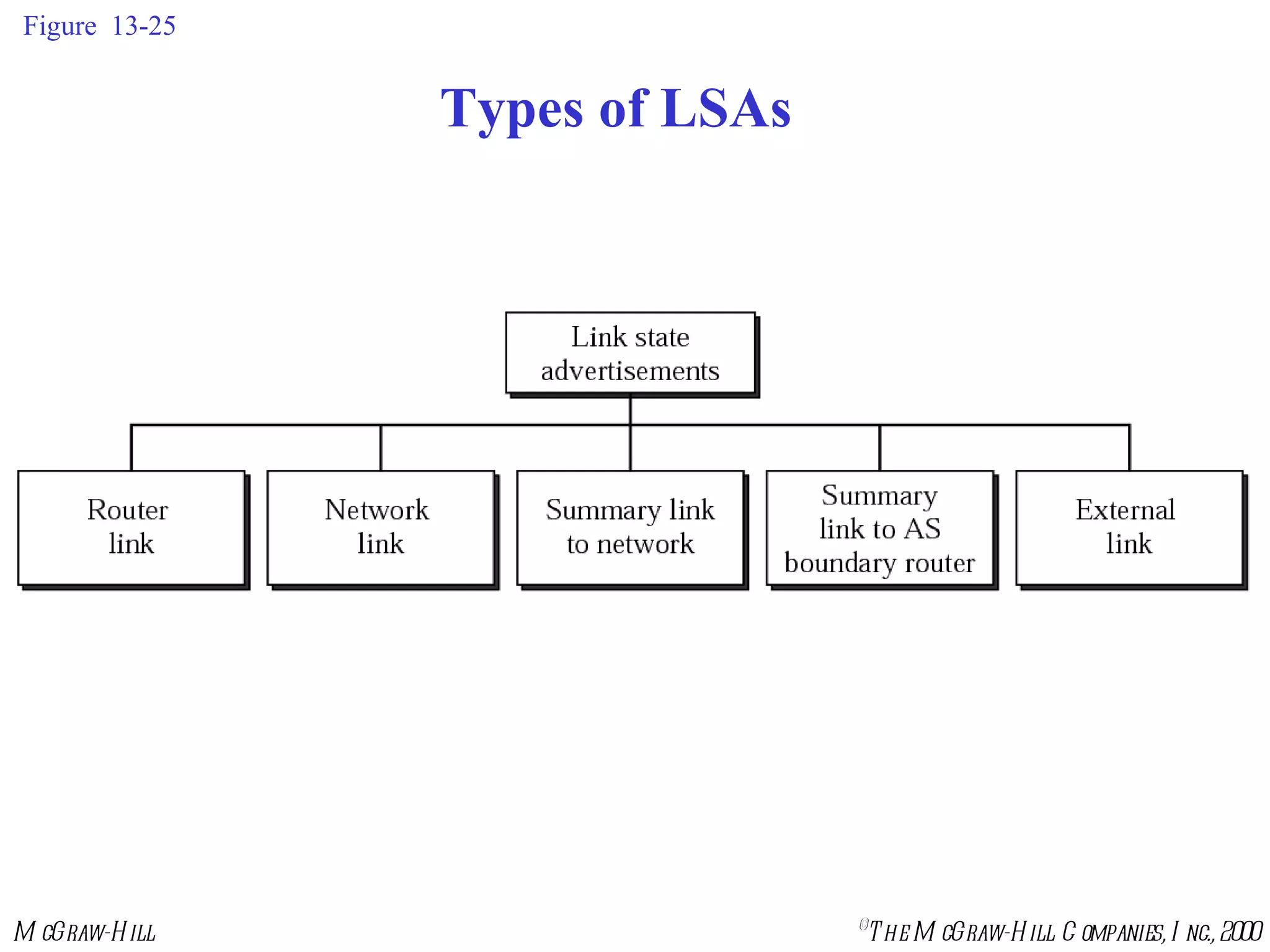 Figure  13-25 Types of LSAs 