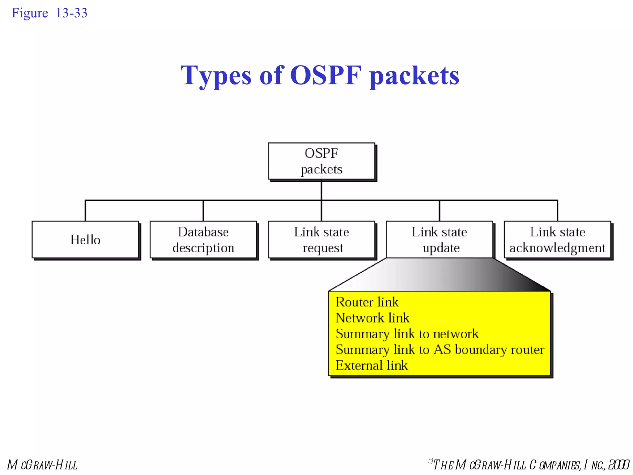 Figure  13-33 Types of OSPF packets 