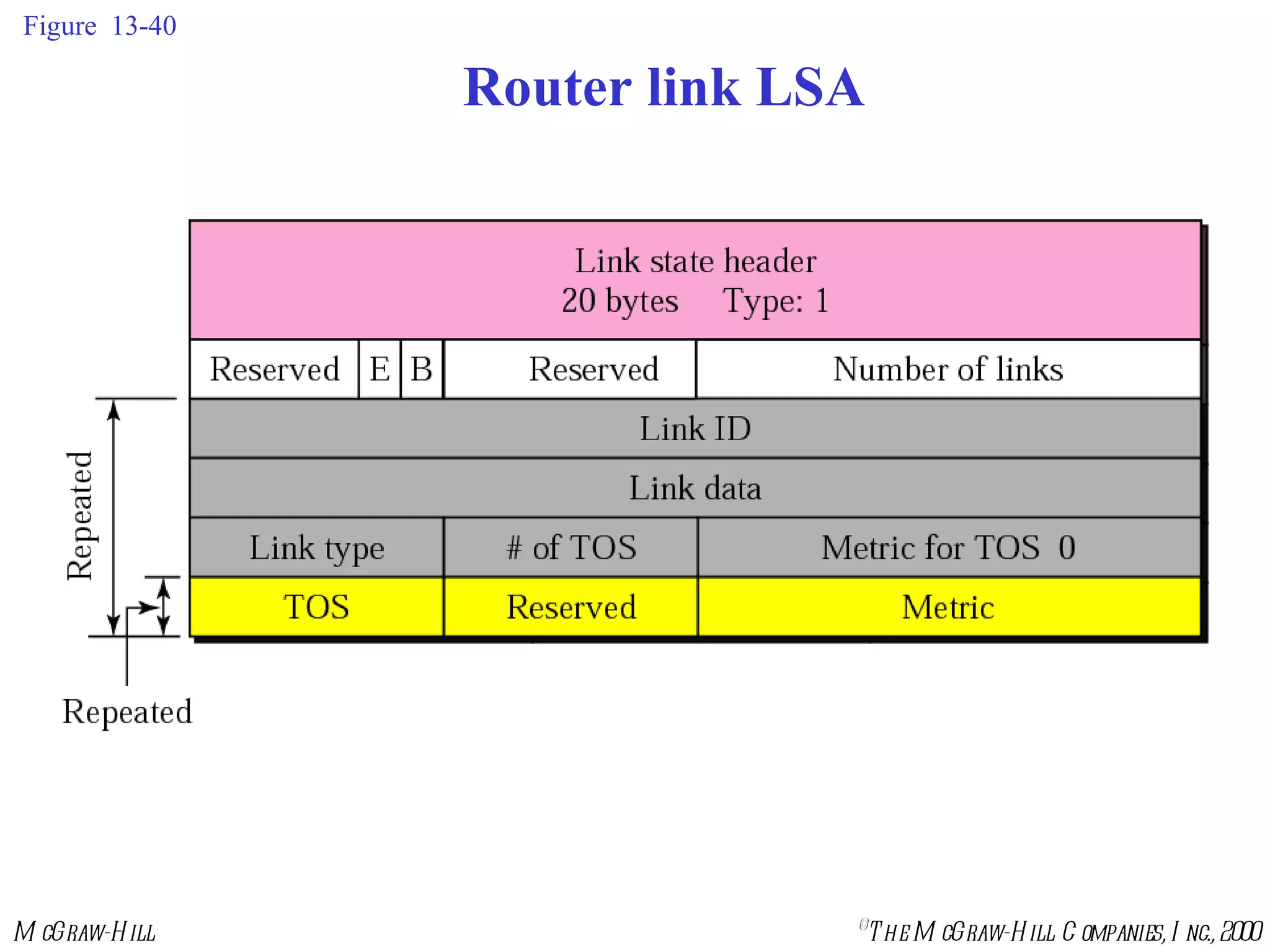 Figure  13-40 Router link LSA 
