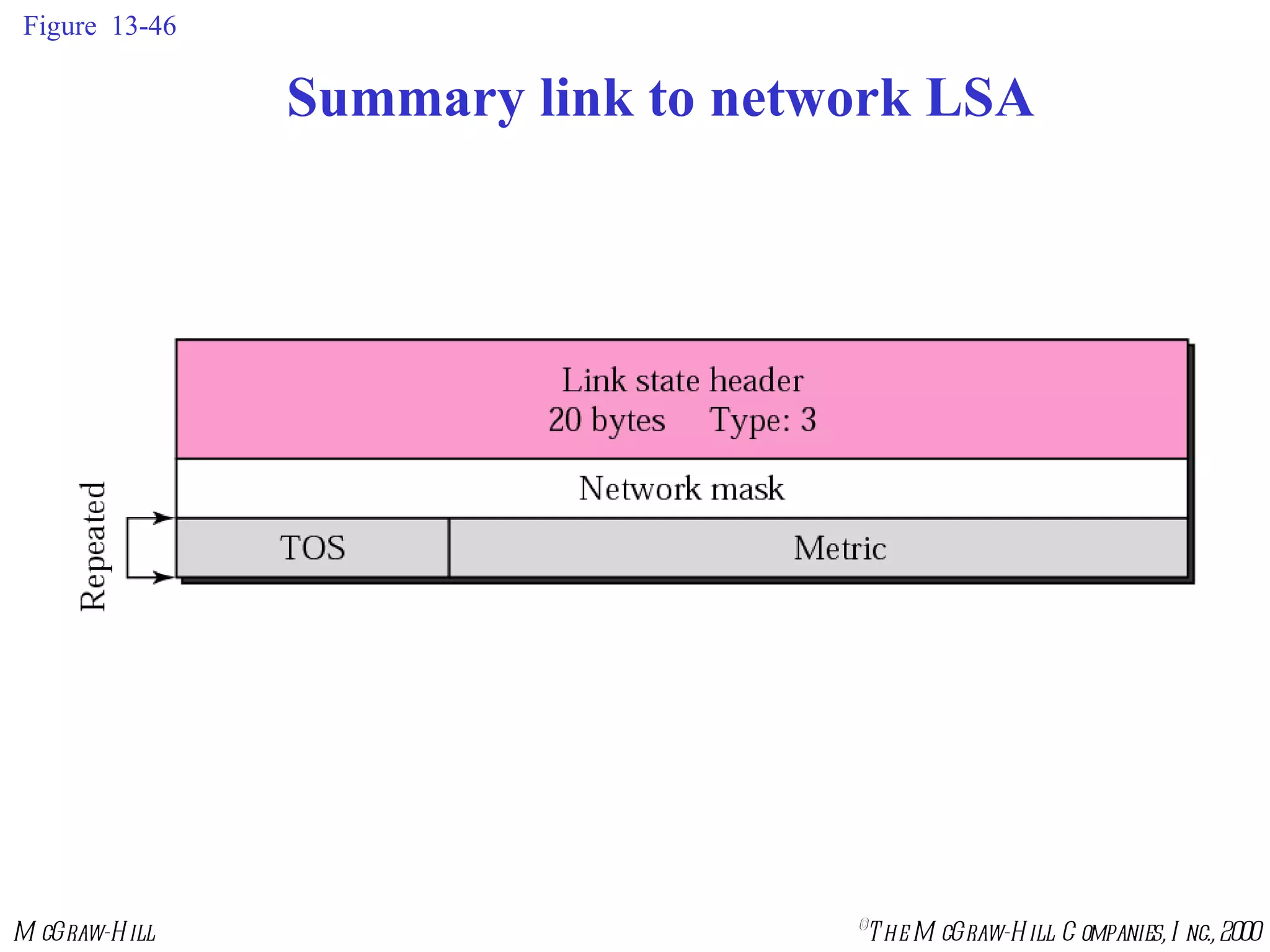 Figure  13-46 Summary link to network LSA 