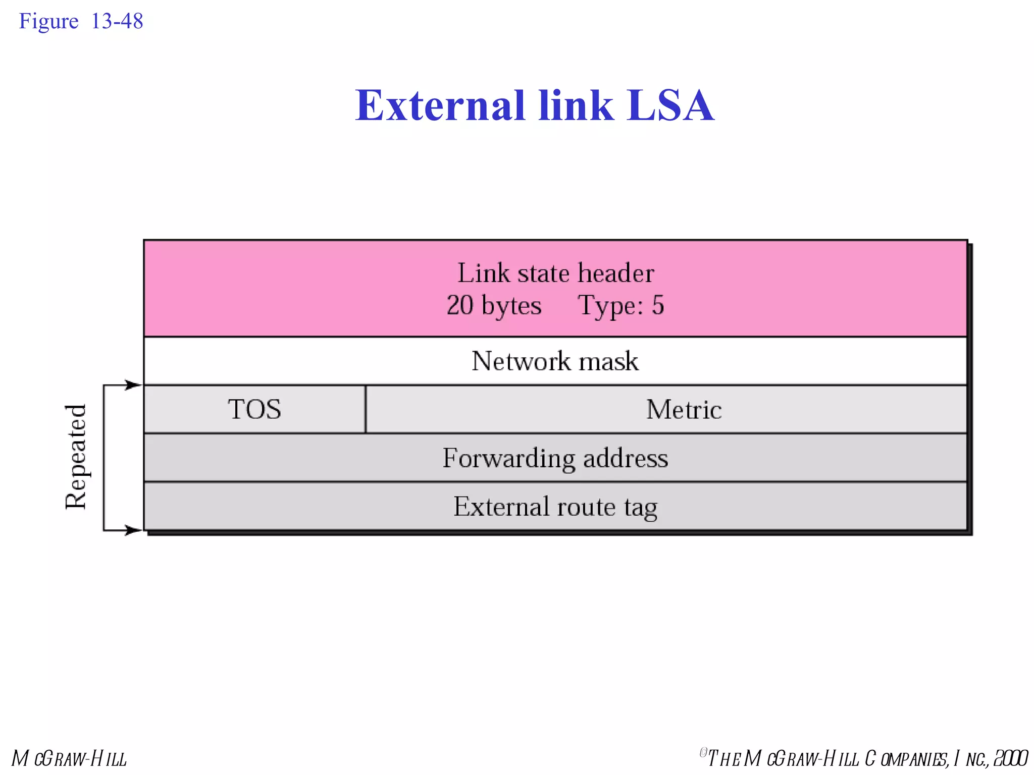 Figure  13-48 External link LSA 