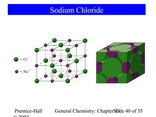 Sodium Chloride




Prentice-Hall    General Chemistry: ChapterSlide 40 of 35
                                            13
 