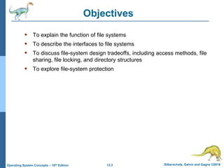Chapter 13 silbershatz operating systems | PPTX