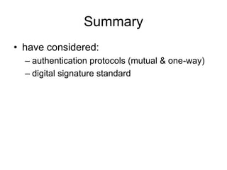 Digital Signatures & Authentication Protocols | PPT