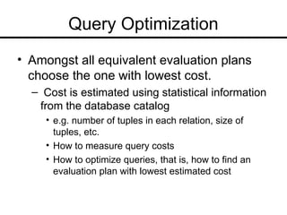 queryProcessing and optimization in database system | PPT