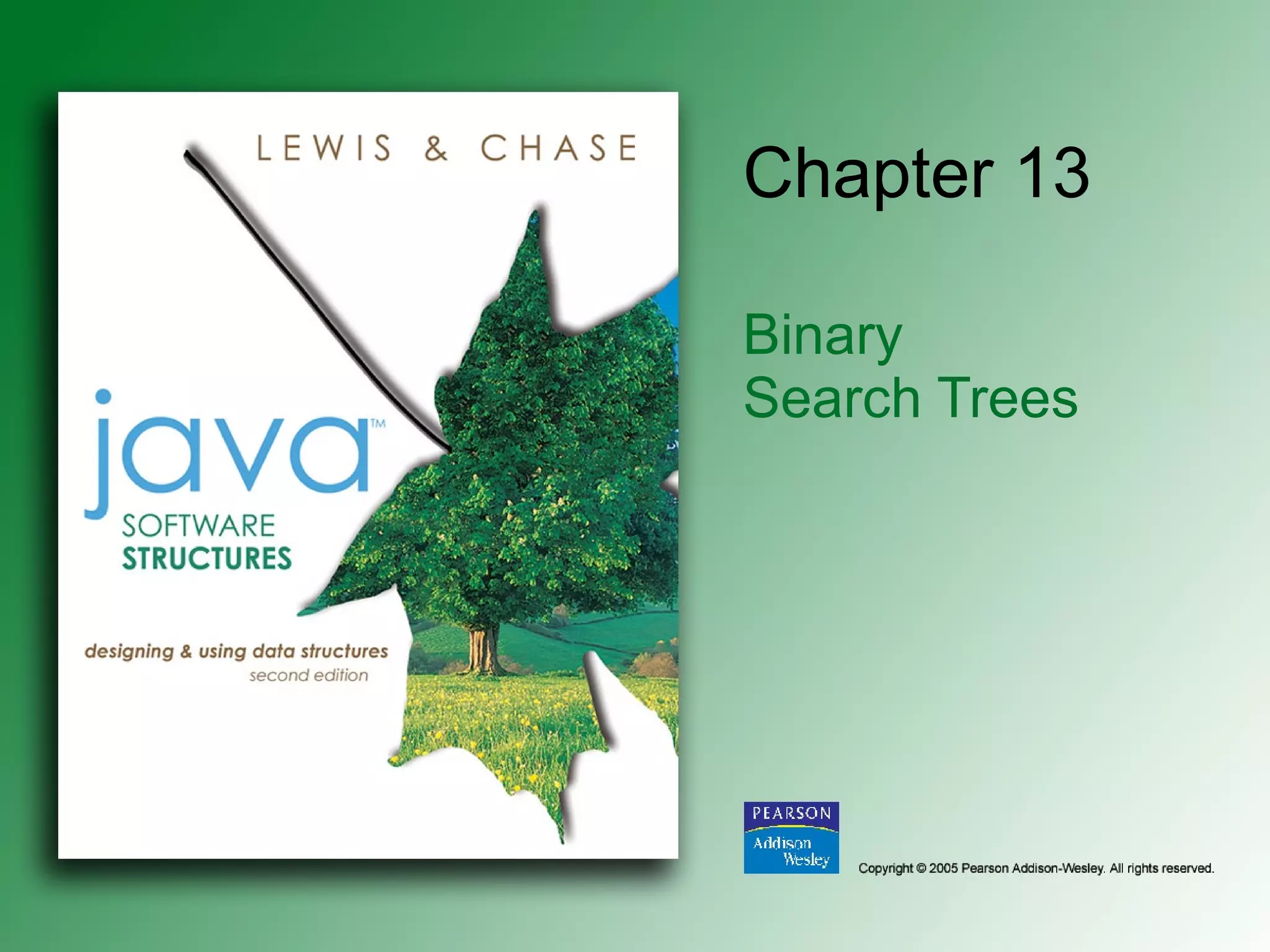 Chapter 13 Binary Search Trees 