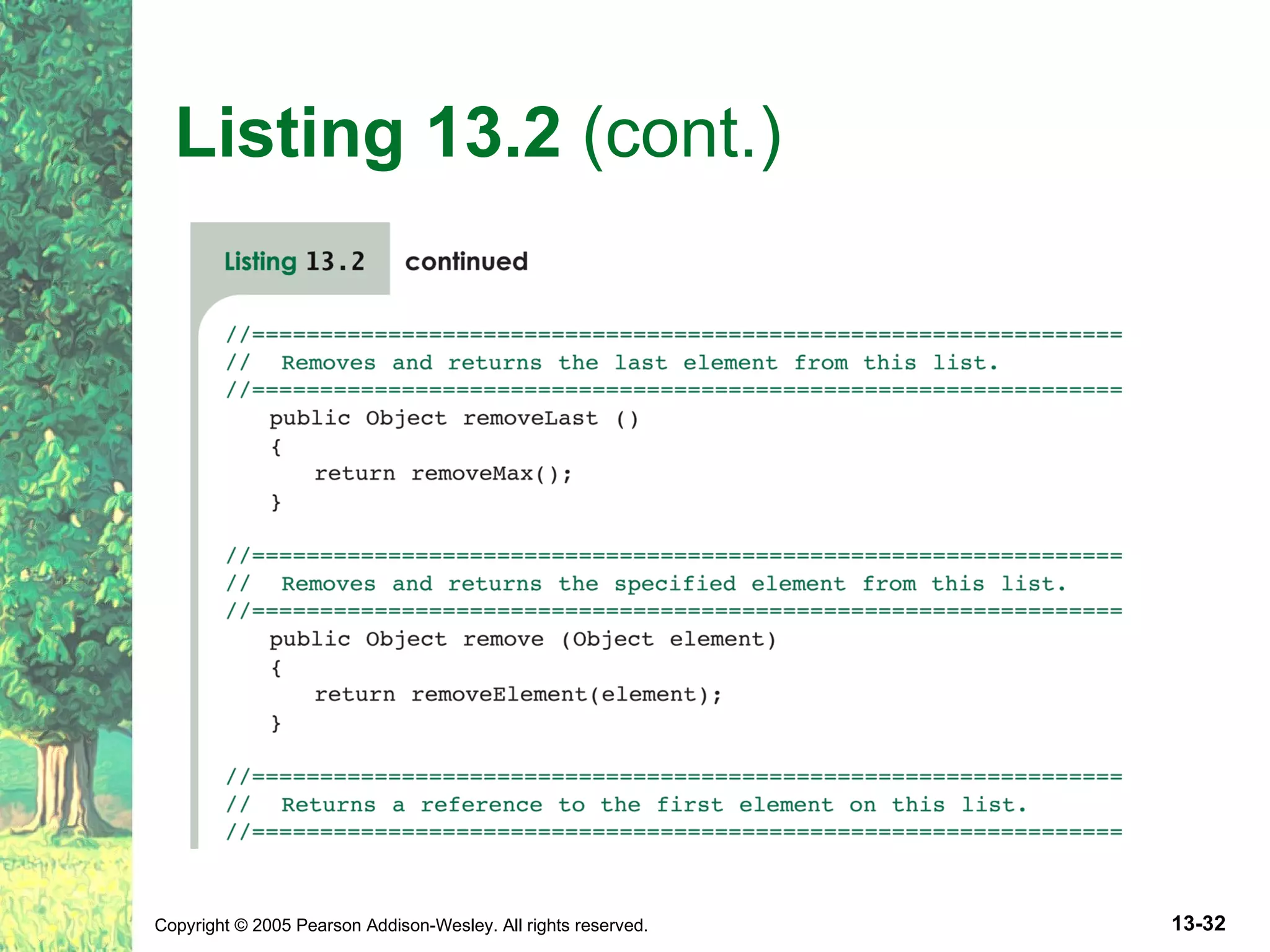 Listing 13.2 (cont.) 