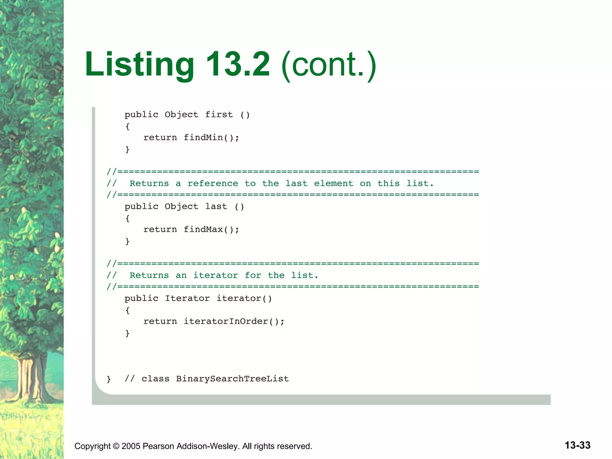 Listing 13.2 (cont.) 