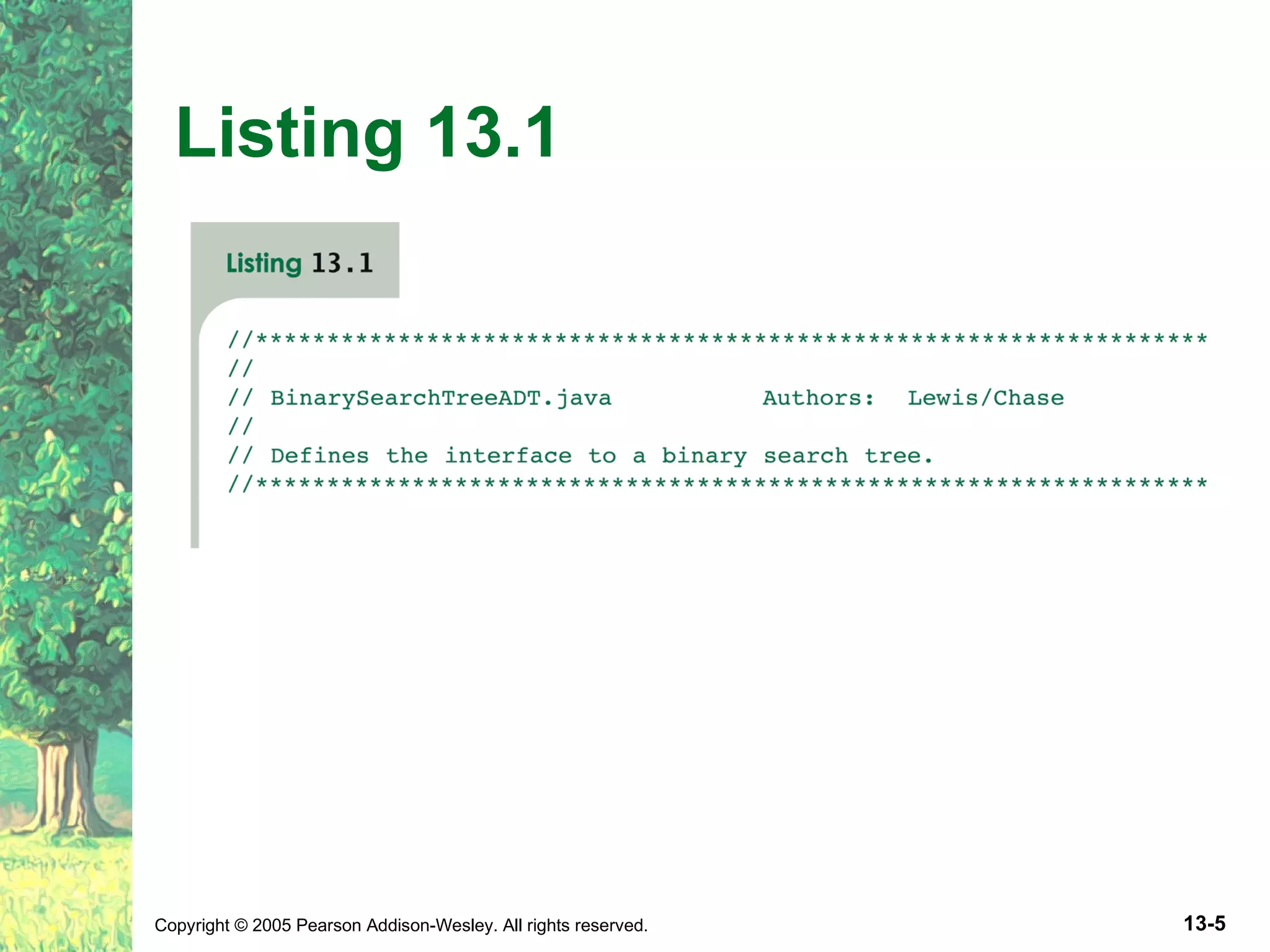 Listing 13.1 