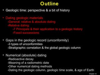 Geological Age Dating Notes.pdf Ch13 geologictime | PPT