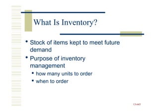 Ch 13 Inventory Management power point slides | PPTX