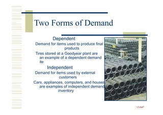 Independent Demand Example Ch 13 Inventory Management power point slides | PPTX