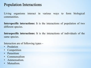 Ch 13 organism and population || Class 12 || | PPTX