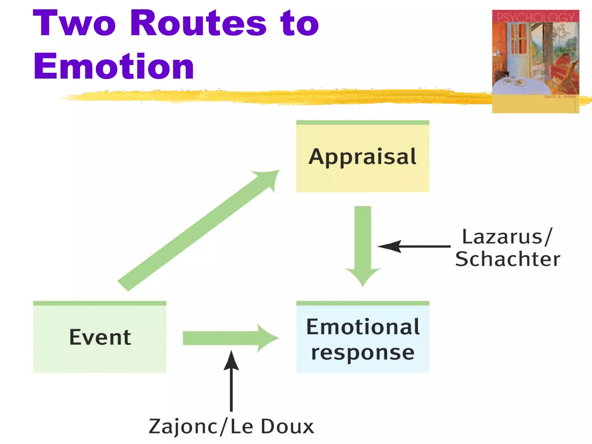 Two Routes to
Emotion
 