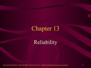 Chapter 13 Reliability 