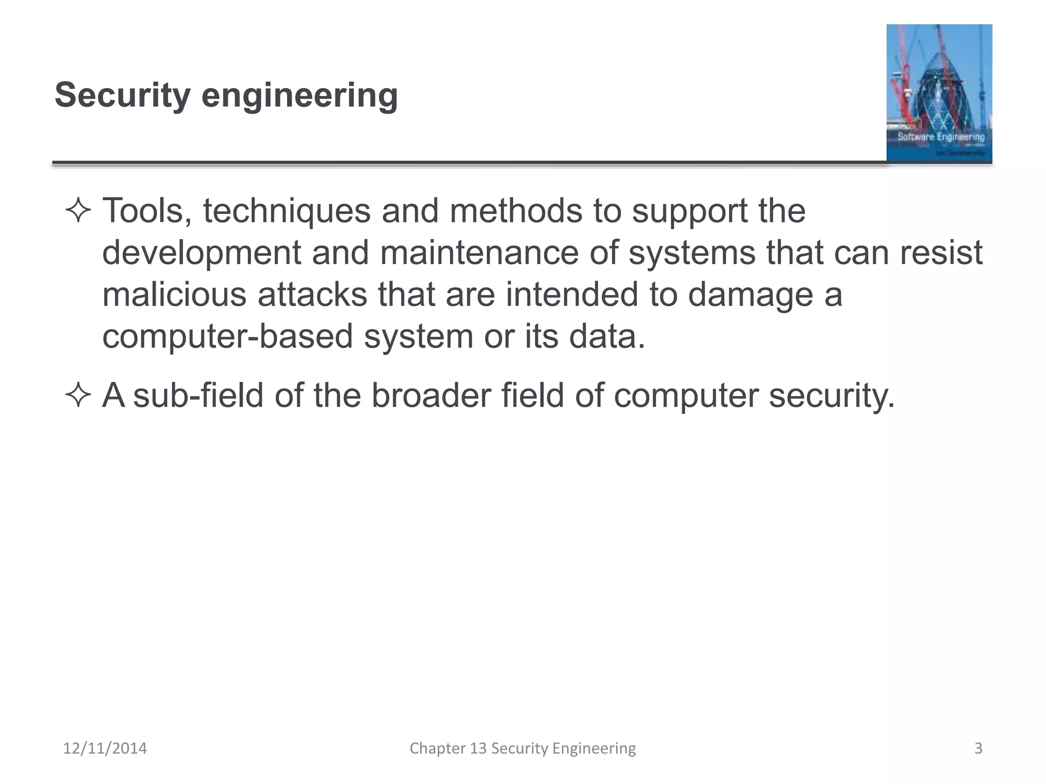 Ch13 - Security Engineering | PPTX