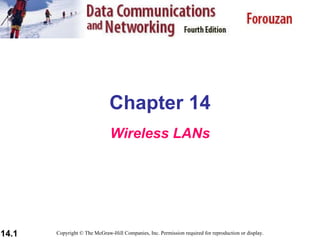 Chapter 14 Wireless LANs Copyright © The McGraw-Hill Companies, Inc. Permission required for reproduction or display. 