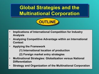 Global Strategies and the Multinational Corporation ,[object Object],[object Object],[object Object],[object Object],[object Object],[object Object],[object Object],OUTLINE 