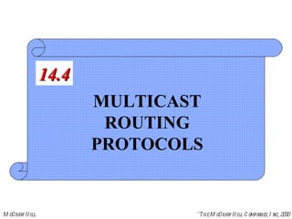 MULTICAST ROUTING PROTOCOLS 14.4 