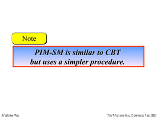 PIM-SM is similar to CBT  but uses a simpler procedure.  