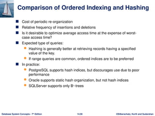 Database System Concepts chapter 14 Indexing | PPTX