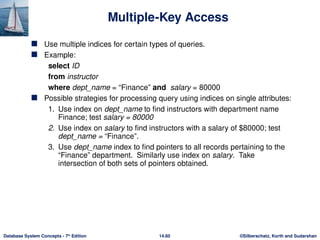Database System Concepts chapter 14 Indexing | PPTX