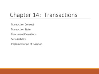 transaction control in data base system1 | PPT