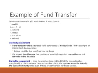 transaction control in data base system1 | PPT