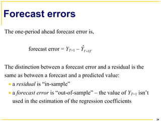 INTRODUCTION TO TIME SERIES REGRESSION AND FORCASTING | PPT