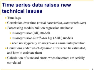 INTRODUCTION TO TIME SERIES REGRESSION AND FORCASTING | PPT