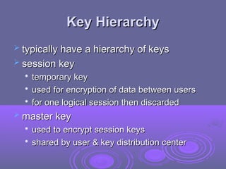 Temporary Key symmetric key distribution using public-key encryption | PPT
