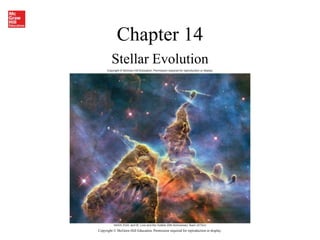 Chapter 14
Stellar Evolution
Copyright © McGraw-Hill Education. Permission required for reproduction or display.
 