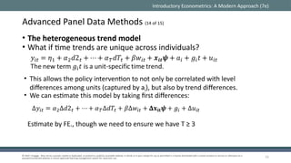 Advanced Panel Data Methods in Econometrics: Fixed and Random Effects ...