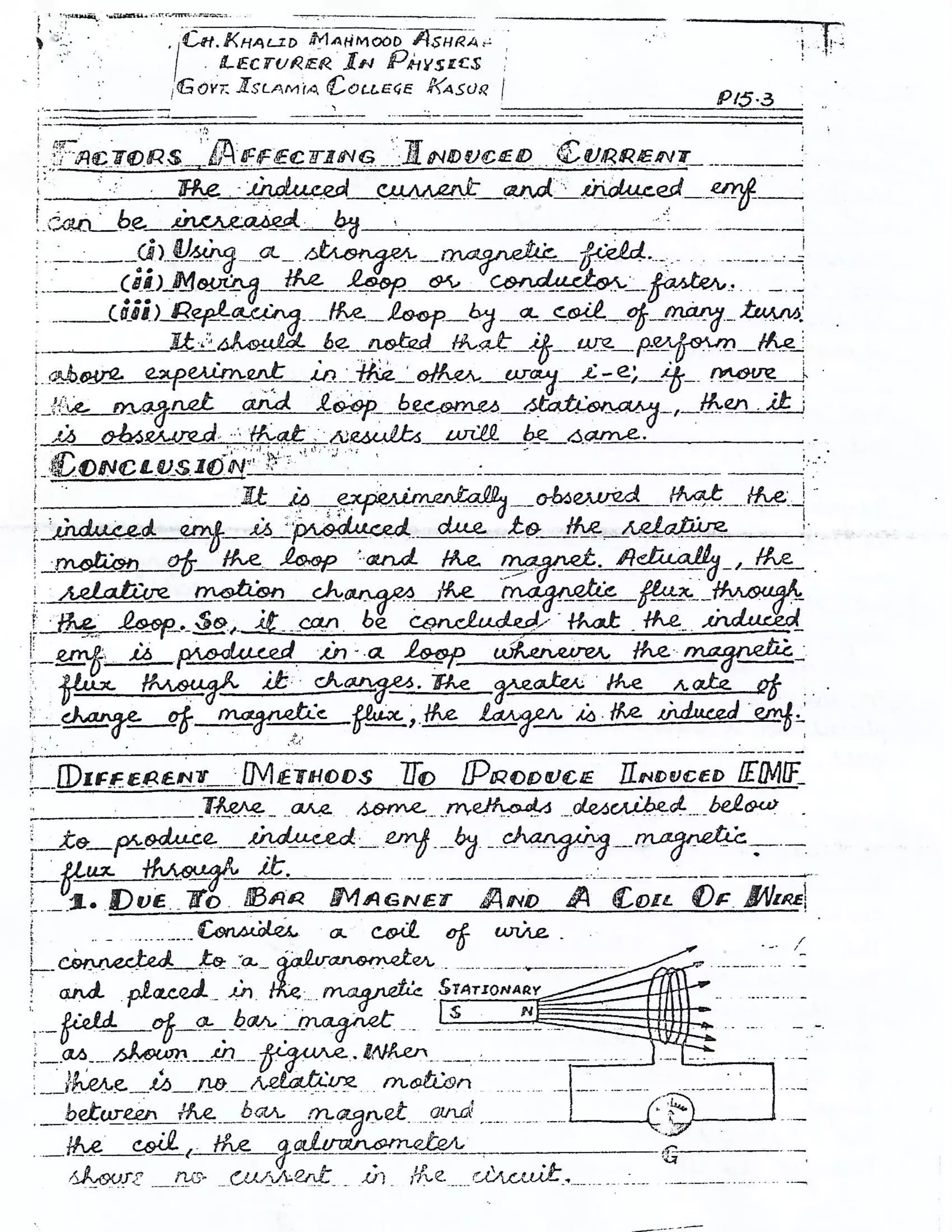 Electromagnetic Induction 1 Pdf Pdf