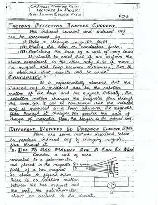 Electromagnetic Induction 1 Pdf Pdf