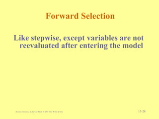 Forward Stepwise Ch15 | PPT