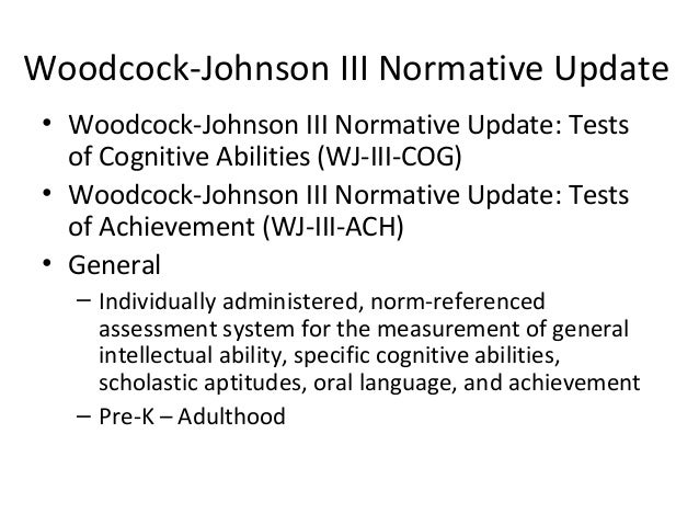 woodcock johnson iii tests of cognitive abilities sle report ch15 woodcock johnson iii tests of cognitive abilities sle report ch15