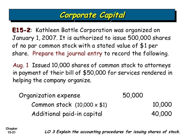 payment capital bill 1 Equity Stockholdersâ€™