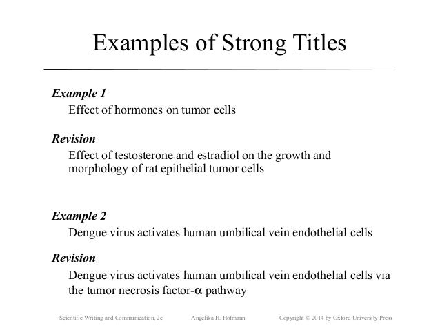 running title example