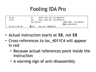 Practical Malware Analysis: Ch 15: Anti-Disassembly | PDF