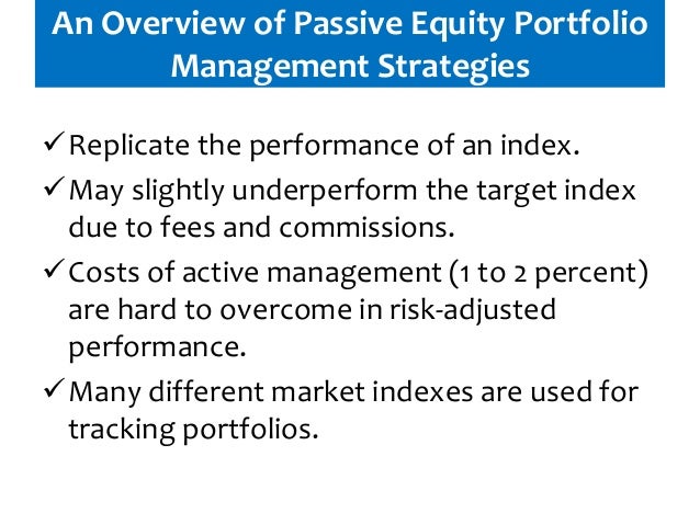 equity portfolio management strategies pdf