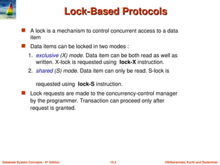 Concurrency Control of Chapter 14 in DBMS | PPT