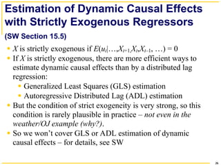Estimation of Dynamic Causal Effects -Introduction to Economics | PPT