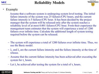Ch15-SoftwareReliability 2.pptrsghrshtehrherhrehh | PPT