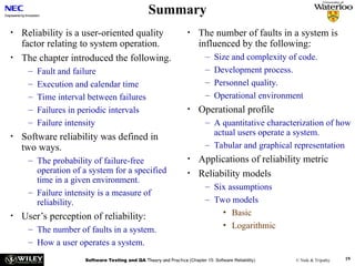 Operations Reliability Measure Ch15-SoftwareReliability 2.pptrsghrshtehrherhrehh | PPT