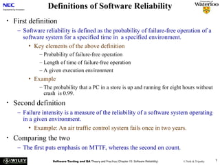 Ch15-SoftwareReliability 2.pptrsghrshtehrherhrehh | PPT