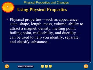 Matter: Physical Properties and Change | PPT